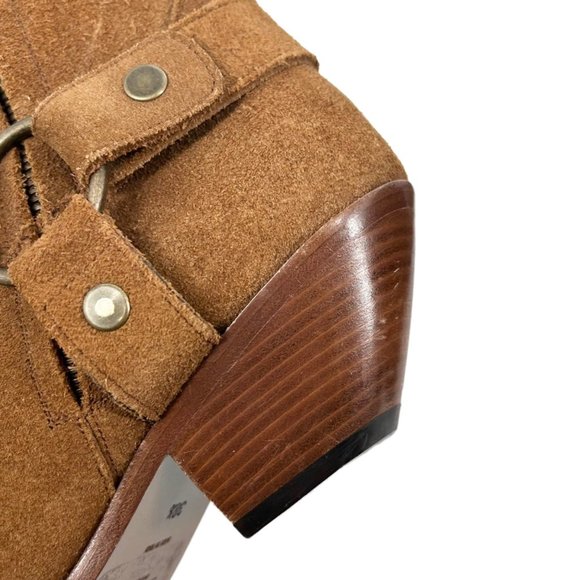 Yves Saint Laurent Wyatt Brown Suede Harness Boots - Picture 13 of 15